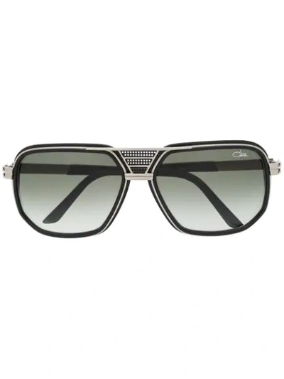 Shop Cazal 666 Square Frame Sunglasses In Black