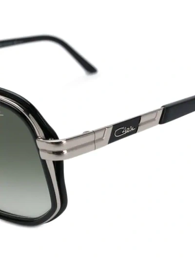 Shop Cazal 666 Square Frame Sunglasses In Black