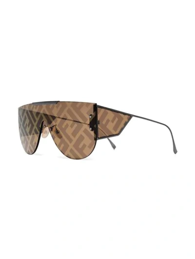 Shop Fendi Brille Ff Sunglasses In Brown