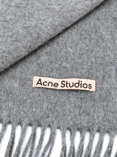 Shop Acne Studios Canada Nr New Fringed Scarf In Grey