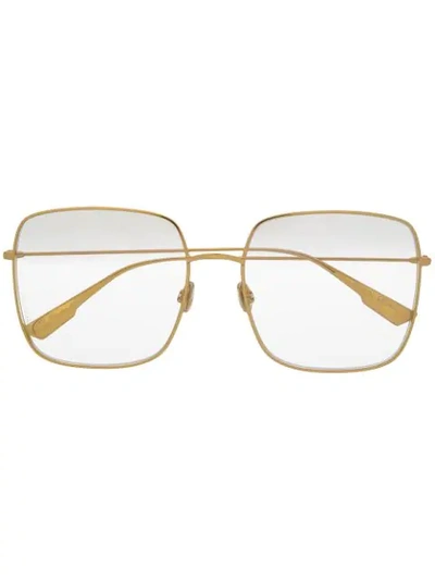 Shop Dior Stella Oversized Sunglasses In Gold