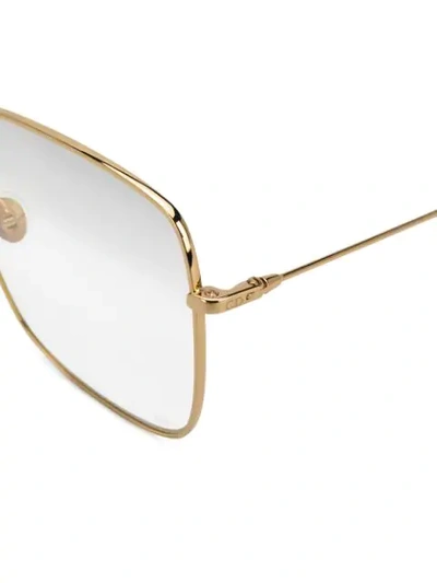 Shop Dior Stella Oversized Sunglasses In Gold