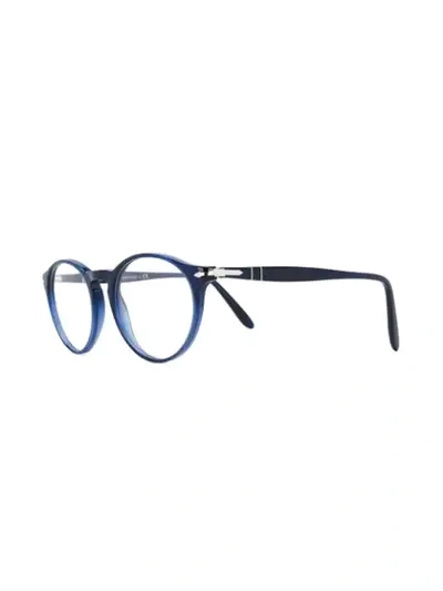 Persol Round Frame Glasses In Blue