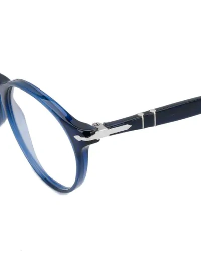 Persol Round Frame Glasses In Blue