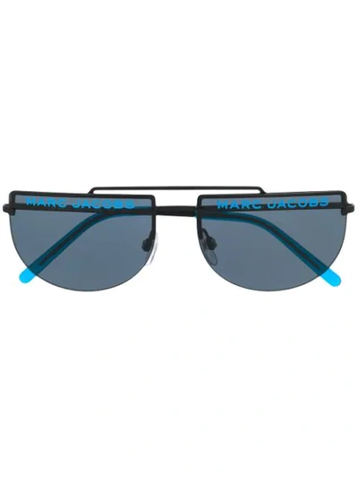 Shop Marc Jacobs Half Moon Sunglasses In Blue