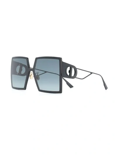 Shop Dior 30montaigne Oversized-frame Sunglasses In Black