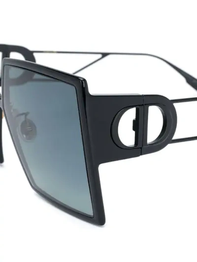 Shop Dior 30montaigne Oversized-frame Sunglasses In Black