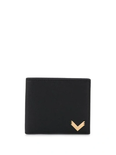 Shop Manokhi Logo-plaque Leather Wallet In Black