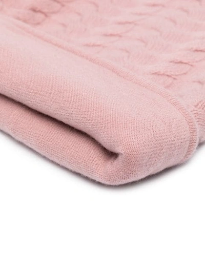 Shop N•peal Cable Knit Cashmere Snood In Pink