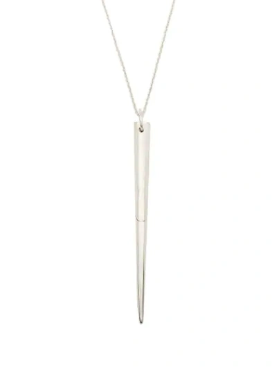 Parts Of Four Large Spike Sterling Silver Necklace In Silver