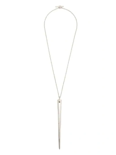 Parts Of Four Large Spike Sterling Silver Necklace In Silver