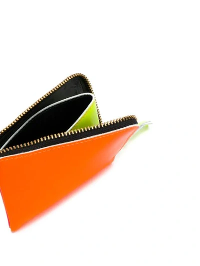 Shop Comme Des Garçons Super Fluo Zip-around Wallet In Orange