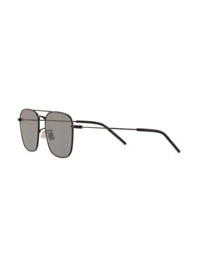 Shop Saint Laurent Sl 309 Navigator-frame Sunglasses In Black