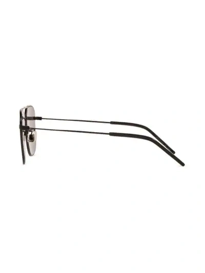 Shop Saint Laurent Sl 309 Navigator-frame Sunglasses In Black