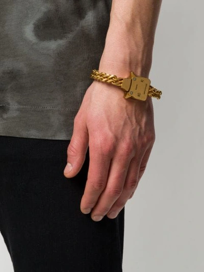 Shop Alyx Chain Link Buckle Bracelet In Gold