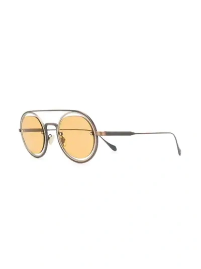 Shop Giorgio Armani Round-frame Sunglasses In Metallic