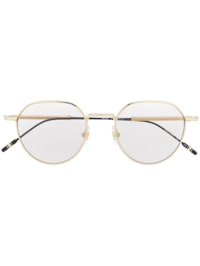 Montblanc Established Oval Frame Glasses In Gold
