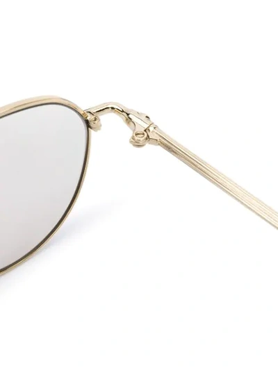 Montblanc Established Oval Frame Glasses In Gold