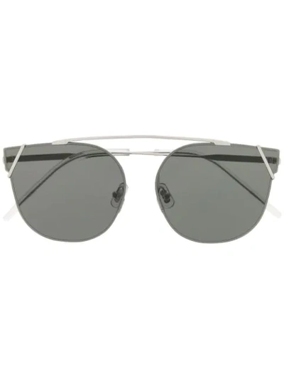 Shop Gentle Monster Ringa 02 Round-frame Sunglasses In Silver