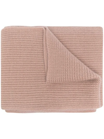 Shop N•peal Chunky-knit Cashmere Scarf In Pink