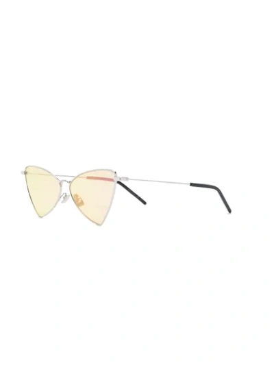 Shop Saint Laurent Jerry Sunglasses In Silver