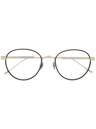 Shop Cartier Round-frame Glasses In Gold