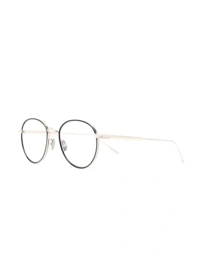 Shop Cartier Round-frame Glasses In Gold