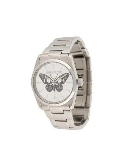 Zadig Voltaire Montre Butterfly 40mm Watch In Silver ModeSens