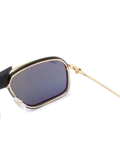 Shop Cartier Santos De  Pilot-frame Sunglasses In Gold