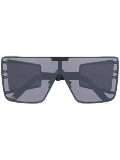 Shop Balmain X Akoni Wonder Boy Sunglasses In Black