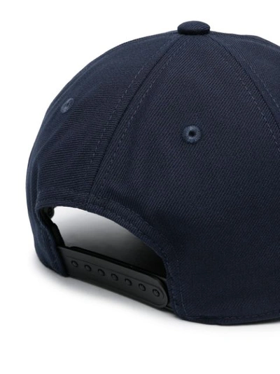 Shop Acne Studios Logo-tape Two-tone Baseball Cap In Blue