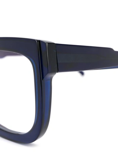 Shop Kuboraum Two-toned Square Frame Glasses In Blue