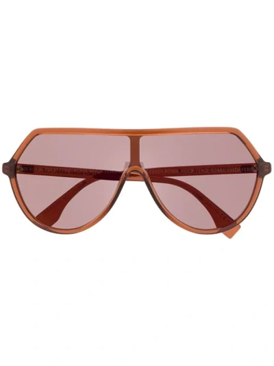 Shop Fendi Ff0377s 09q/0l Sunglasses In Brown