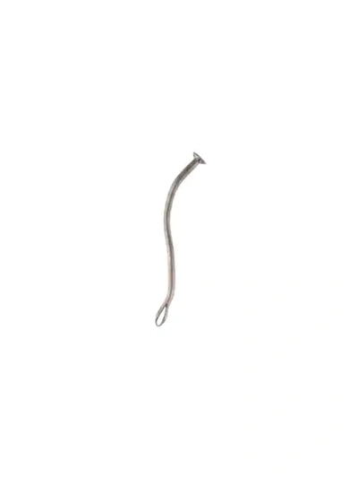 Shop Guidi Nail Pin Brooch In Silver