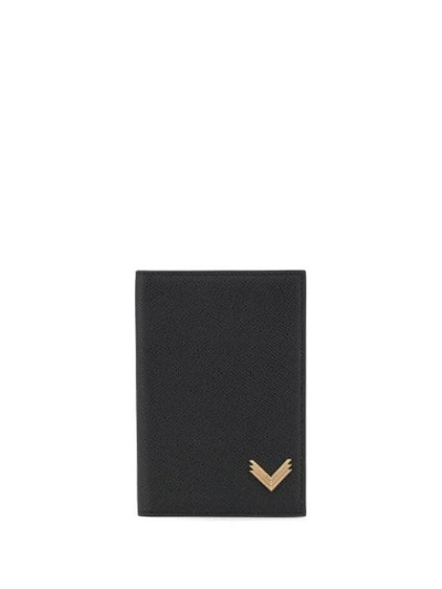 Shop Manokhi X Velante Passport Holder In Black