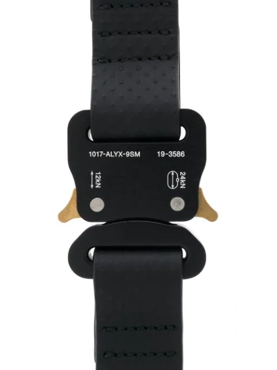 Shop Alyx Central Buckle Detail Keychain In Black