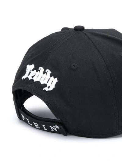 Shop Philipp Plein Teddy Bear Patch Baseball Cap In Black