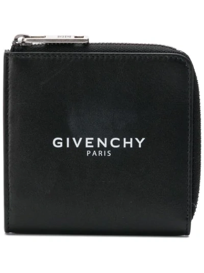 Shop Givenchy Logo Print Cardholder In Black