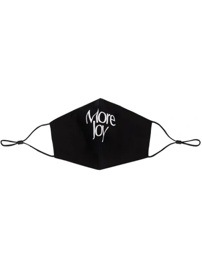 Shop More Joy Logo Print Face Mask In Black