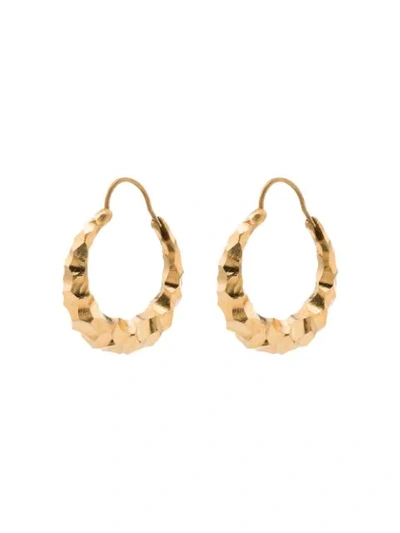 Shop All Blues Hungry Snake Hoop Earrings In Gold