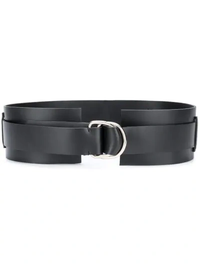Shop Federica Tosi D-ring Buckle Fit Belt In Black