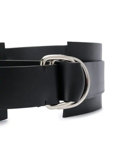 Shop Federica Tosi D-ring Buckle Fit Belt In Black