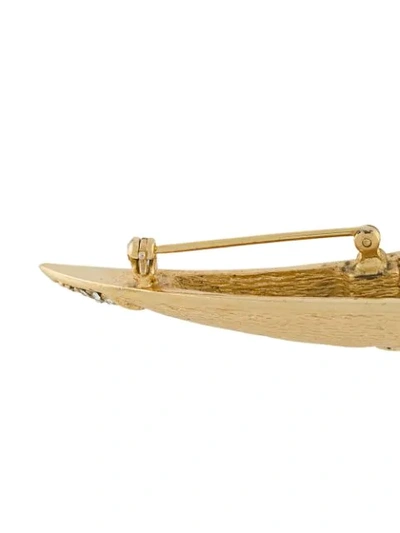 Pre-owned Dior 1980s  Trumpet-shaped Brooch In Gold