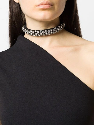 Shop Isabel Marant Crystal-embellished Choker Necklace In Black