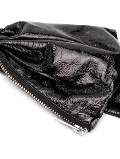 Shop Rotate Birger Christensen Faux Leather Zip Bow Belt In Black
