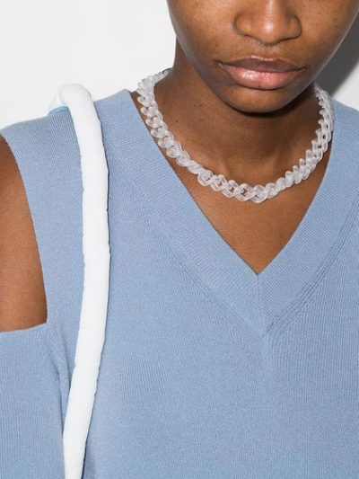 Shop Alyx Chain-link Acrylic Necklace In White