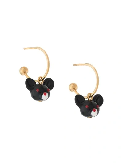 Shop Marni Chinese New Year 2020 Rat Earrings In Black