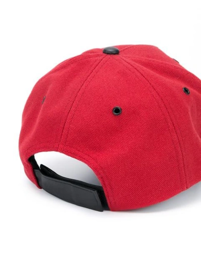 Shop Kenzo Logo Printed Baseball Cap In Red