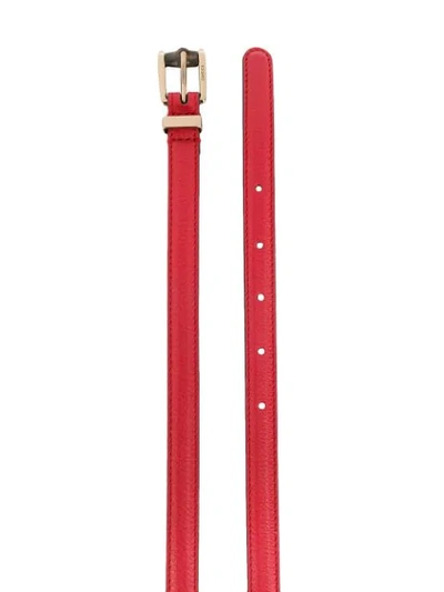 Shop Gucci Classic Buckle Belt In Red