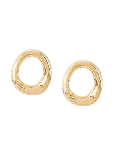 Shop Marni Large Hoop Earrings In Gold